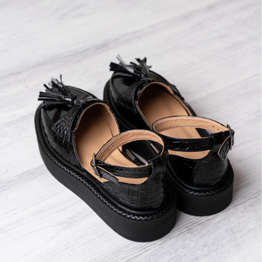     Pantofi - Augustino - Croco Black